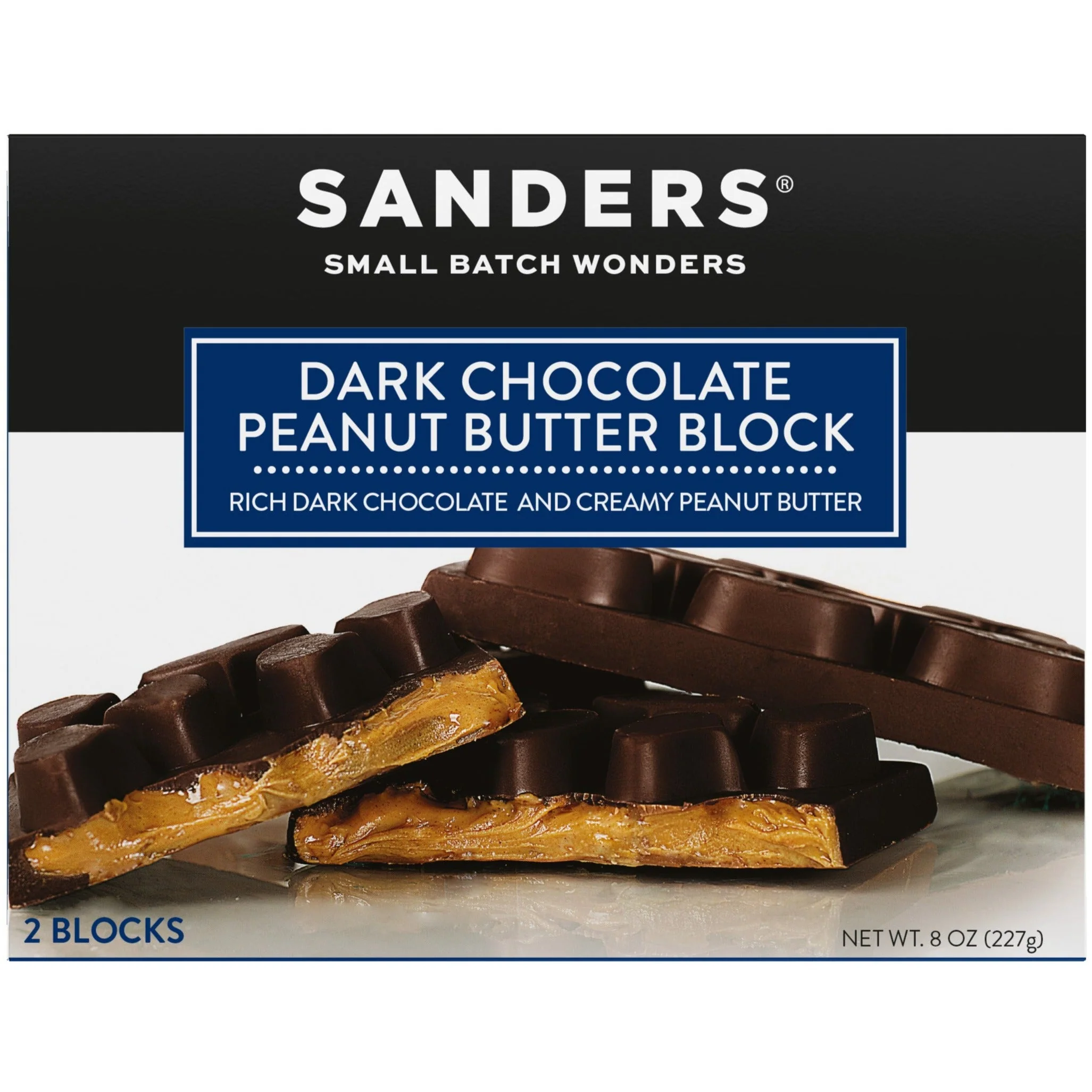 Sanders Candy - Dark Chocolate Peanut Butter Block